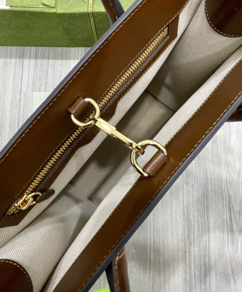 Gucci Medium Tote With Interlocking G 674155 Coffee